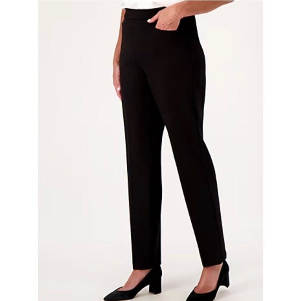Susan Graver Women Black Slim-Fit Dress Pant Size 6